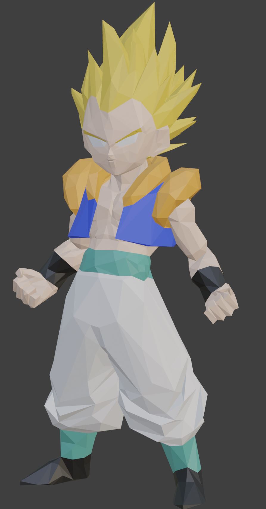 gotrunks modelisation blender pour papercraft