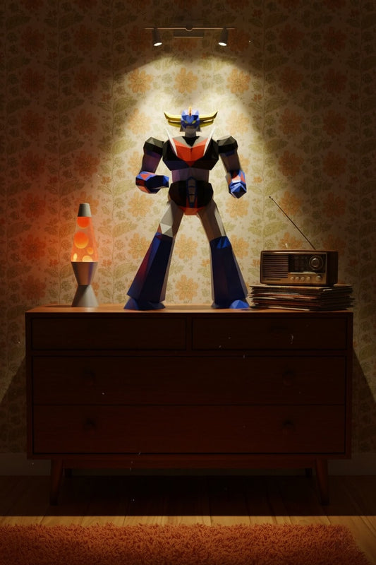 Papercraft Goldorak géométrique à monter – Vue principale