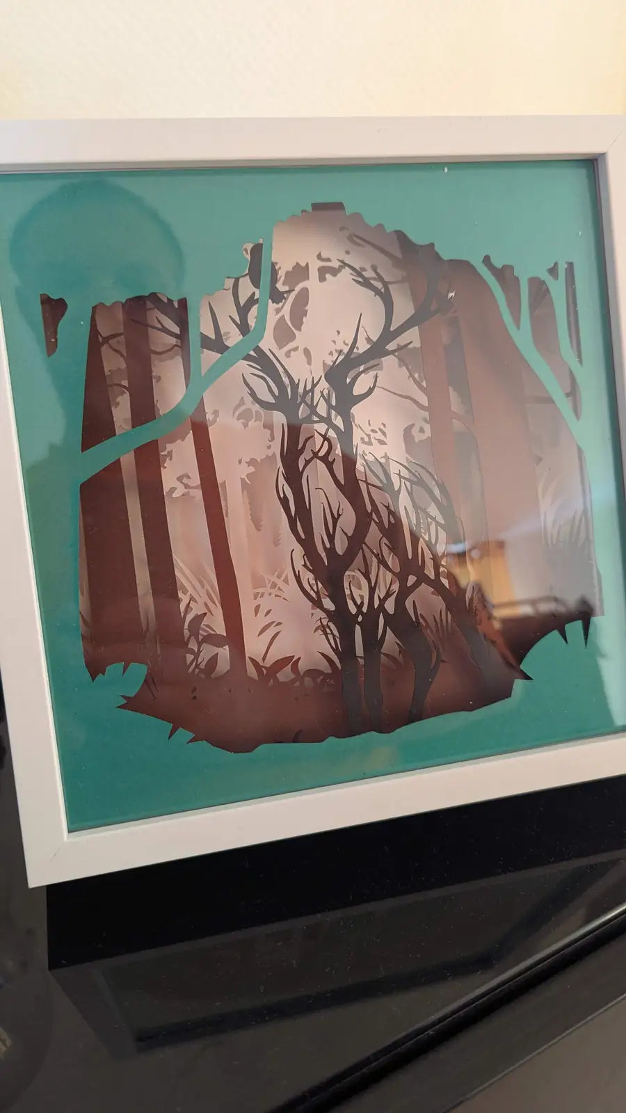 lightbox cerf foret inspiration eteinte