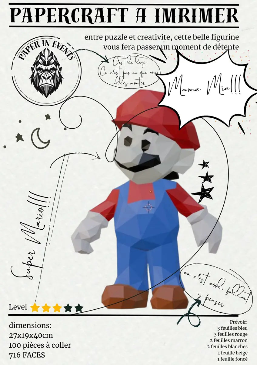 papercraft origami 3d a imprimer et a monter