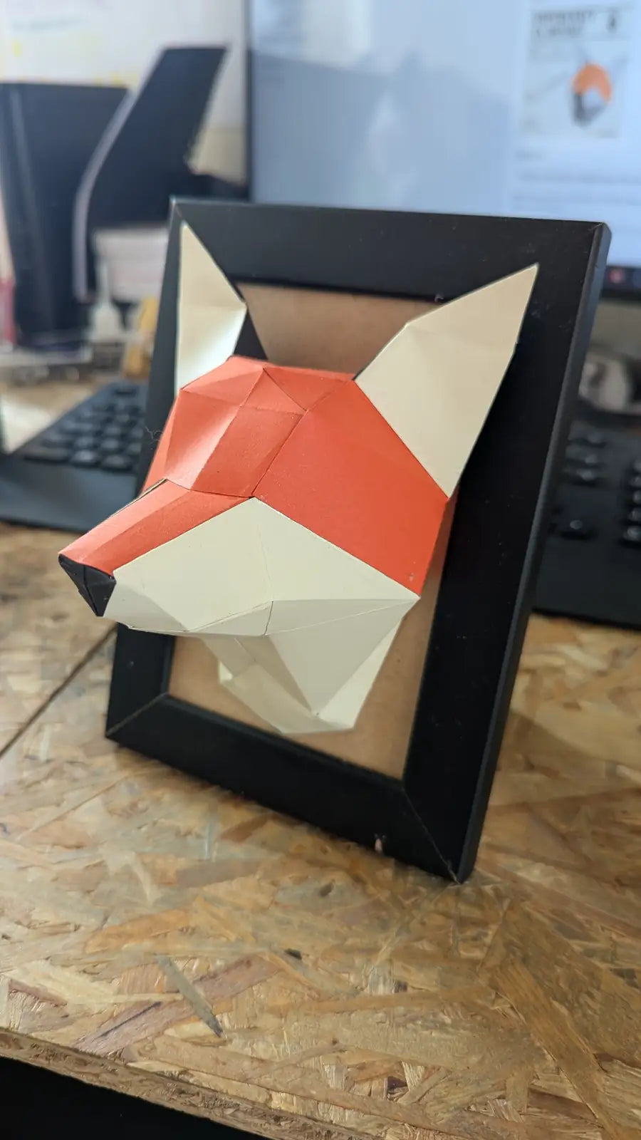 Papercraft renard en papier 3D – MiniKit DIY à assembler