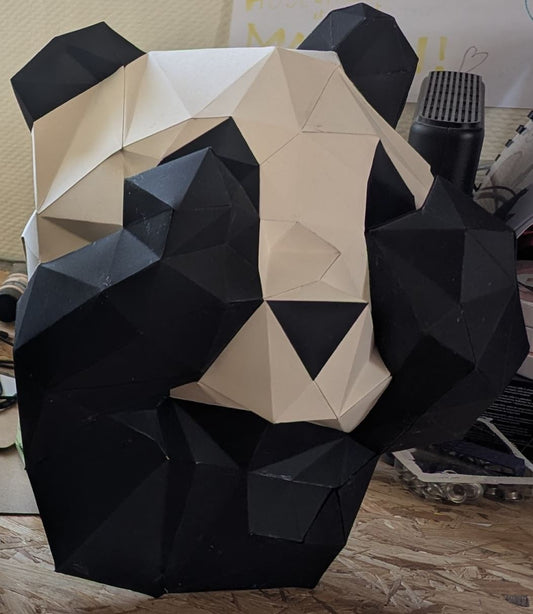 Papercraft pandas ne rien voir, ne rien dire, ne rien entendre – modèle DIY