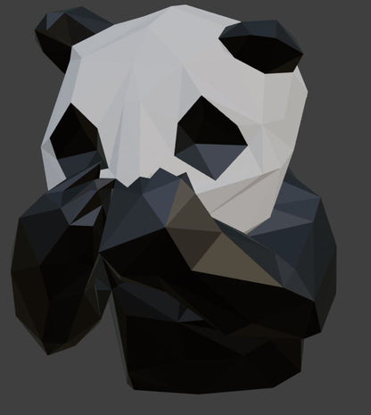 Papercraft pandas ne rien voir, ne rien dire, ne rien entendre – modèle DIY