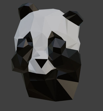 Papercraft pandas ne rien voir, ne rien dire, ne rien entendre – modèle DIY