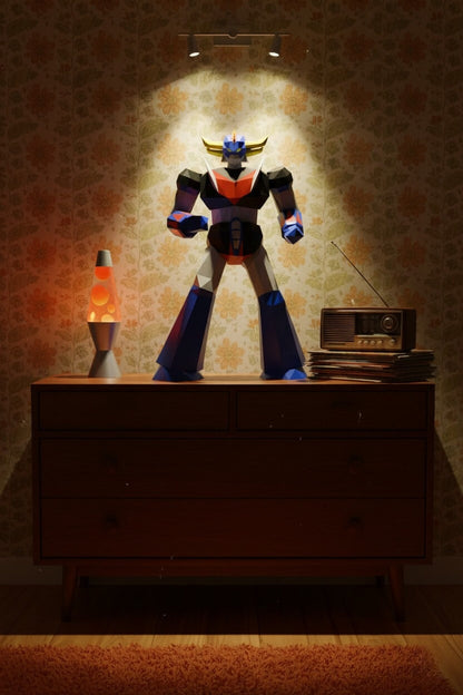 Papercraft Goldorak géométrique à monter – Vue principale