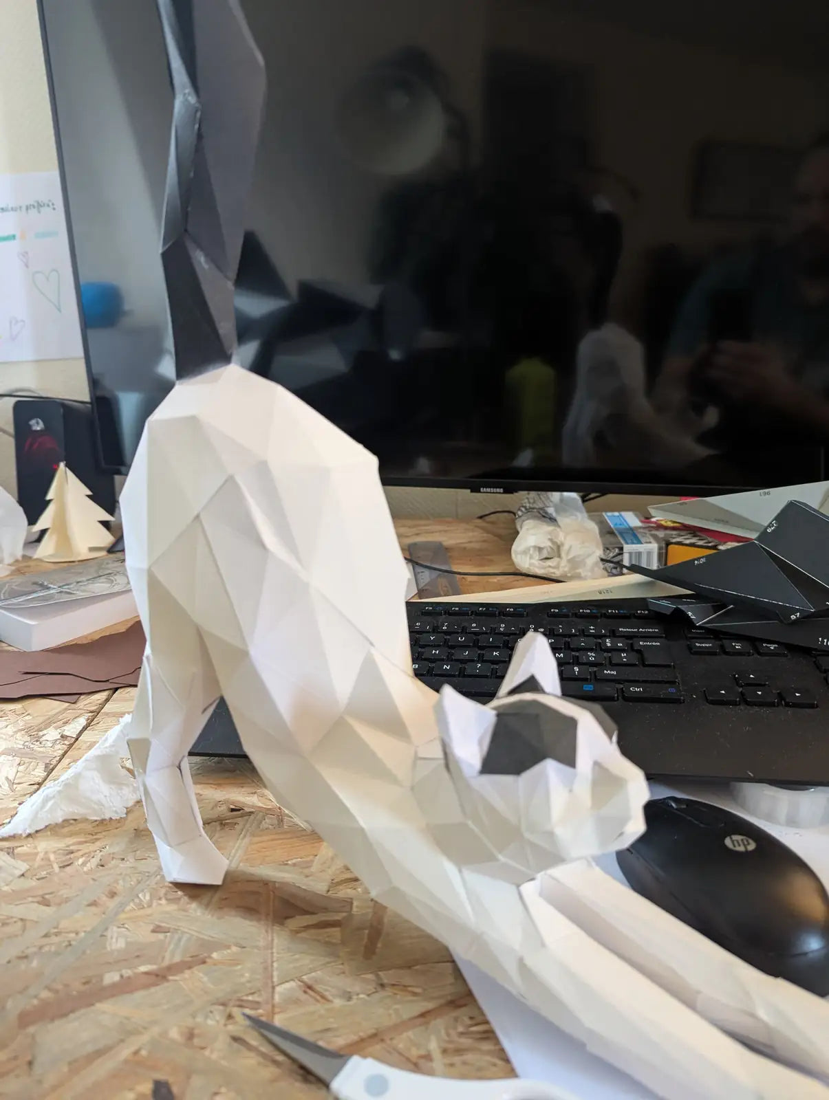 Kit papercraft chat – sculpture animale en papier