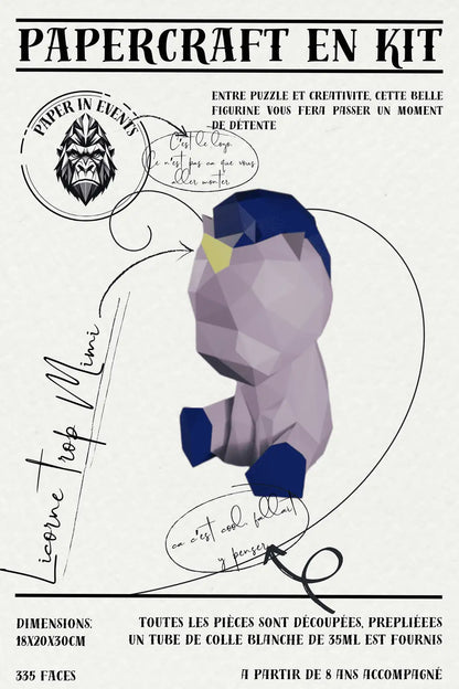 Papercraft licorne en papier – figurine 3D à monter soi-même