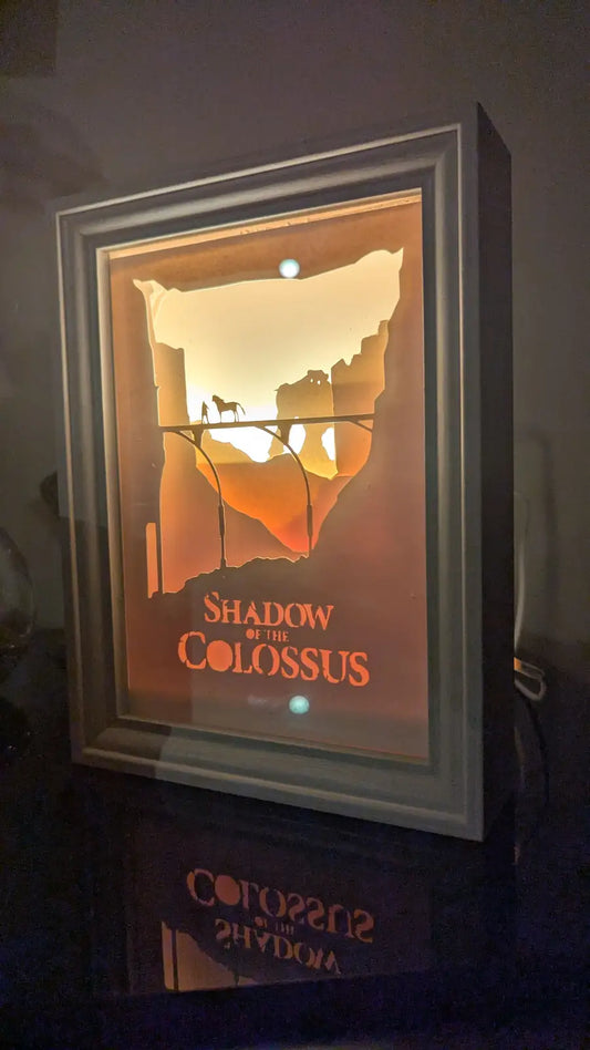 Lightbox Shadow of the Colossus – décoration lumineuse en papier