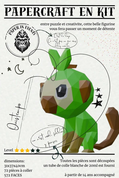 kit papercraft pokemon ouistempo origami