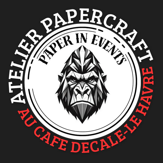 logo atelier papercraft paper in events au décalé café au havre
