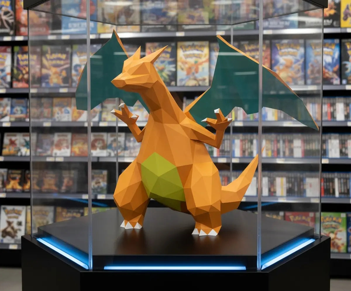 charizard papercraft 3D en origami trop classe