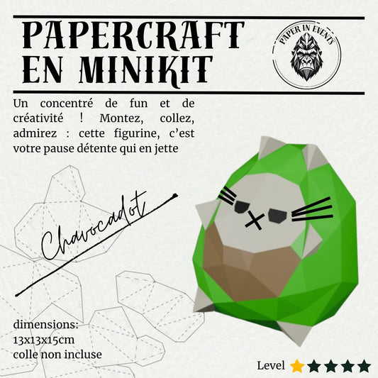 Papercraft Chavocadot – MiniKit 3D en papier à monter