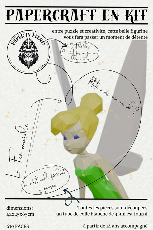 Papercraft Fée Clochette – kit 3D en papier à monter