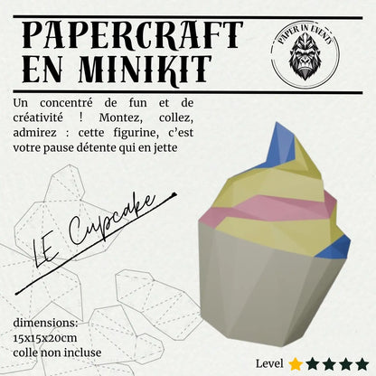 Papercraft cupcake – MiniKit 3D en papier à monter