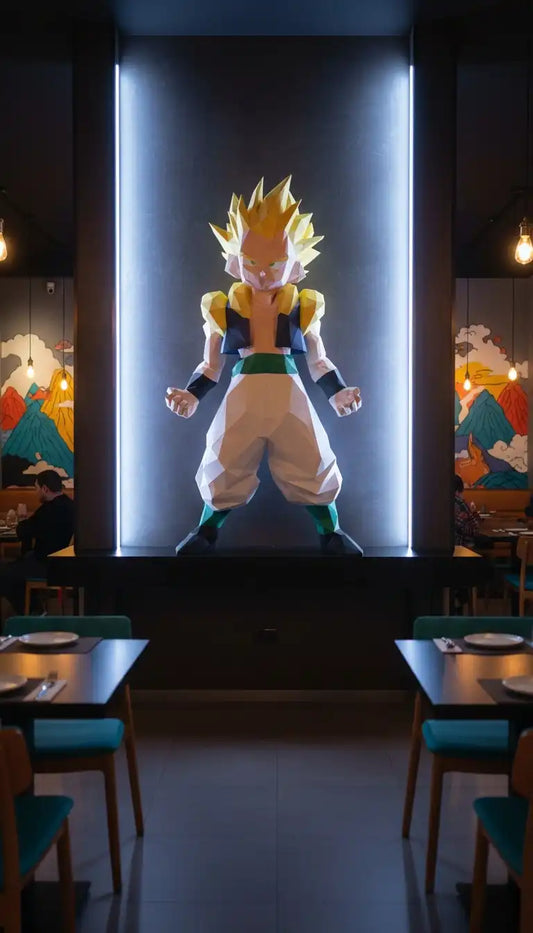 gotrunks dans un restaurant pour decoration papercraft origami