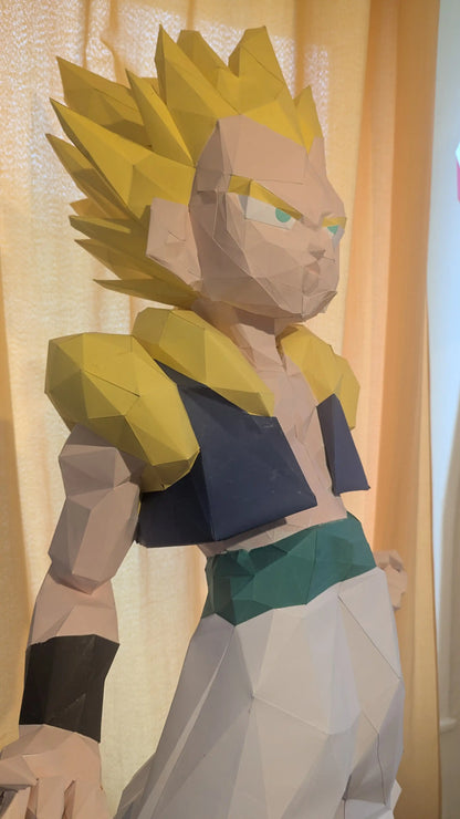 gotrunks vue 3/4 papercraft dragon ball