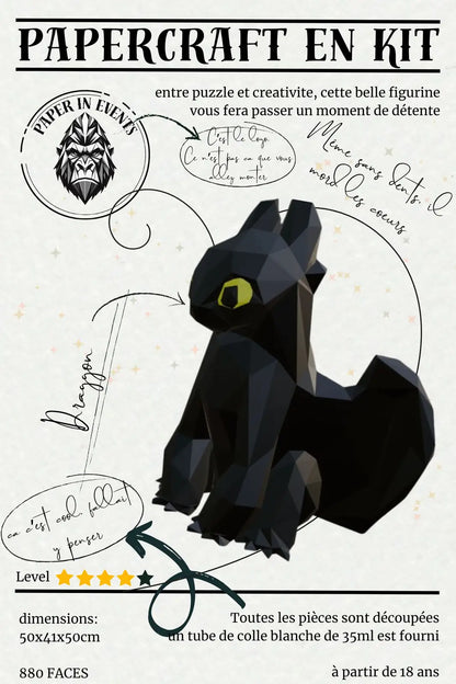 Papercraft Krokmou – kit 3D en papier à monter