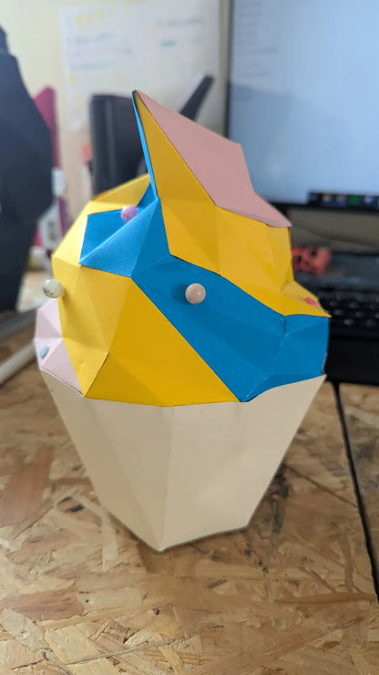 Papercraft cupcake en papier 3D – MiniKit DIY à assembler