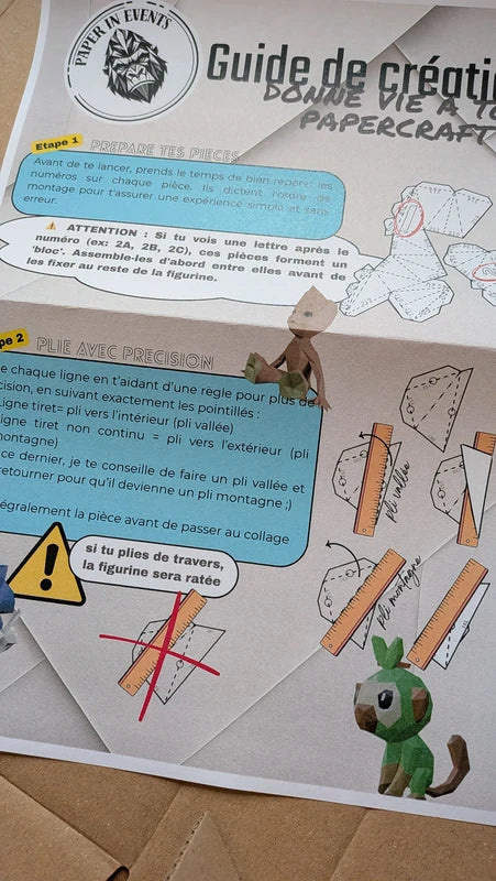 notice inclus dans le kit du gorille