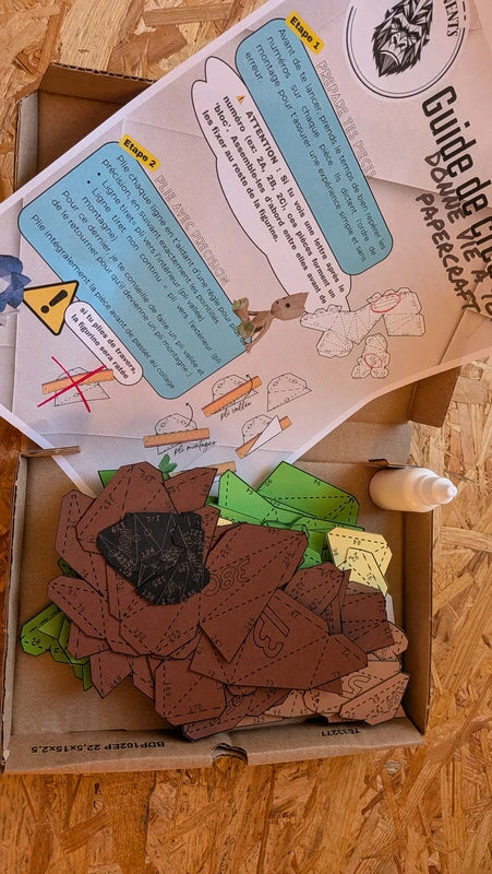 kit papercraft de ouistempo de chez paper in events ouvert