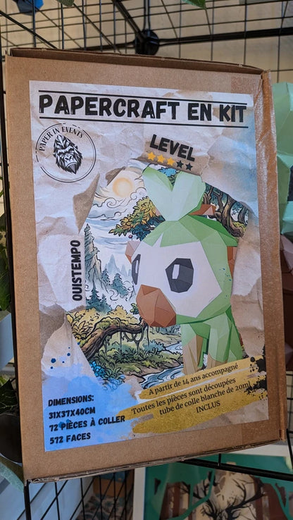 packaging du kit papercraft ouistempo de chez paper in events
