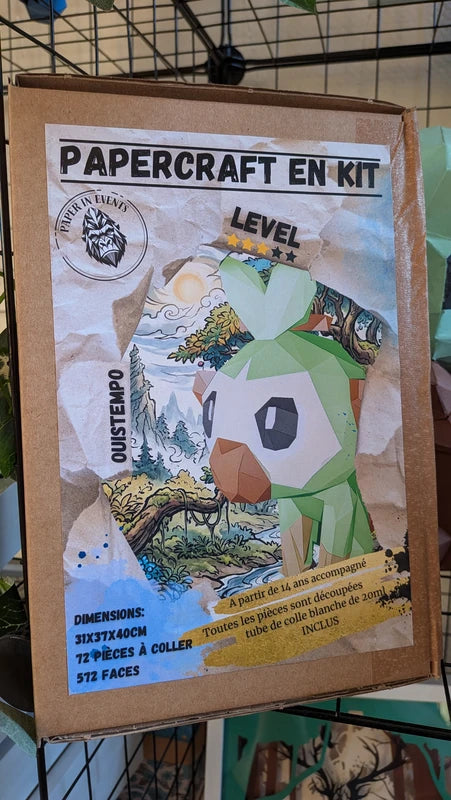 packaging du kit papercraft ouistempo de chez paper in events