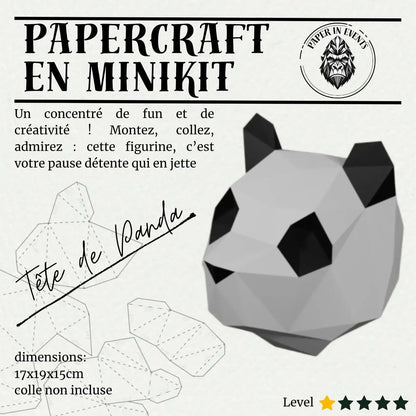 Papercraft panda – MiniKit 3D en papier à monter