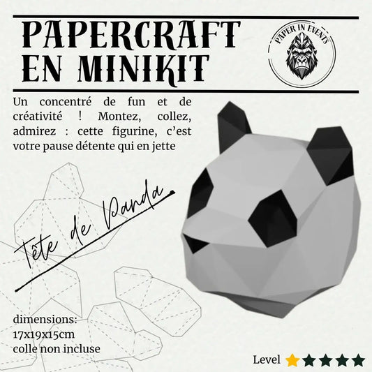 Papercraft panda – MiniKit 3D en papier à monter