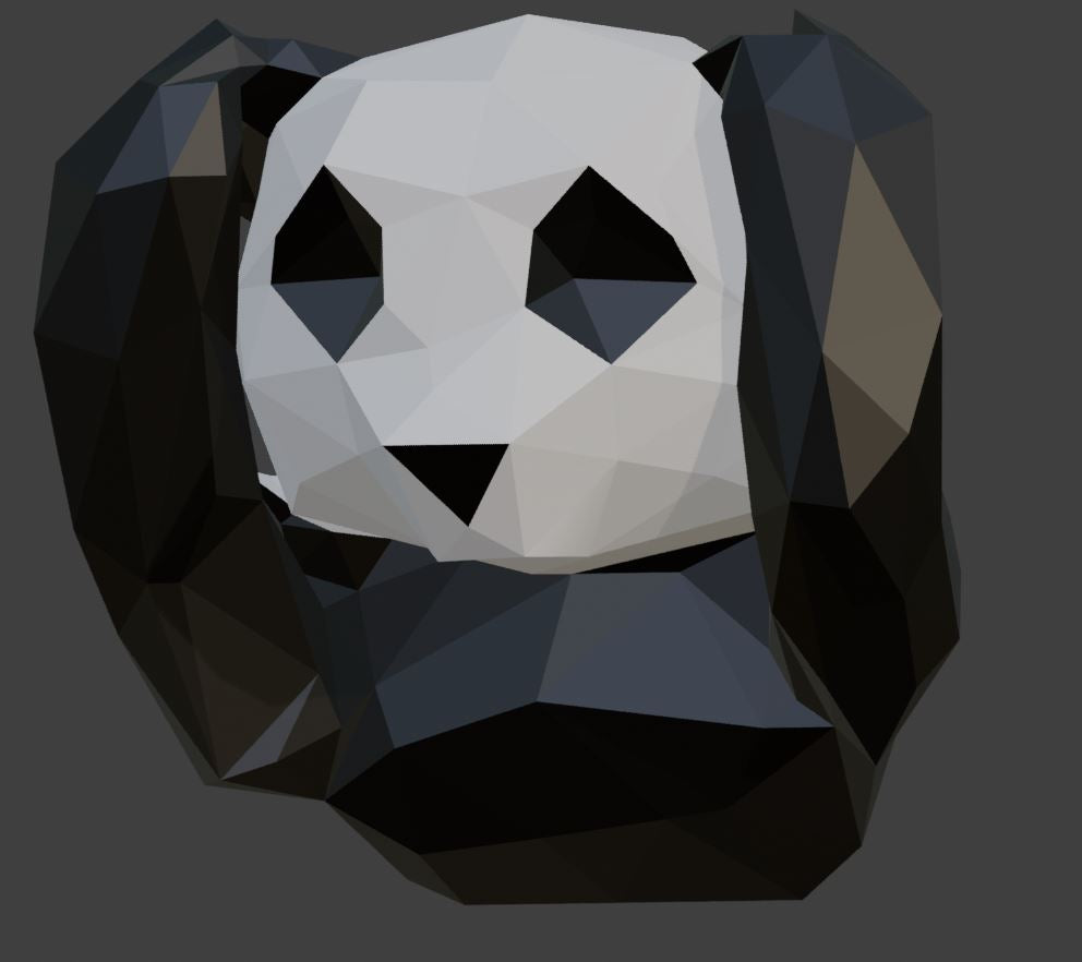 Figurines papercraft 3 pandas de la sagesse – sculpture en papier