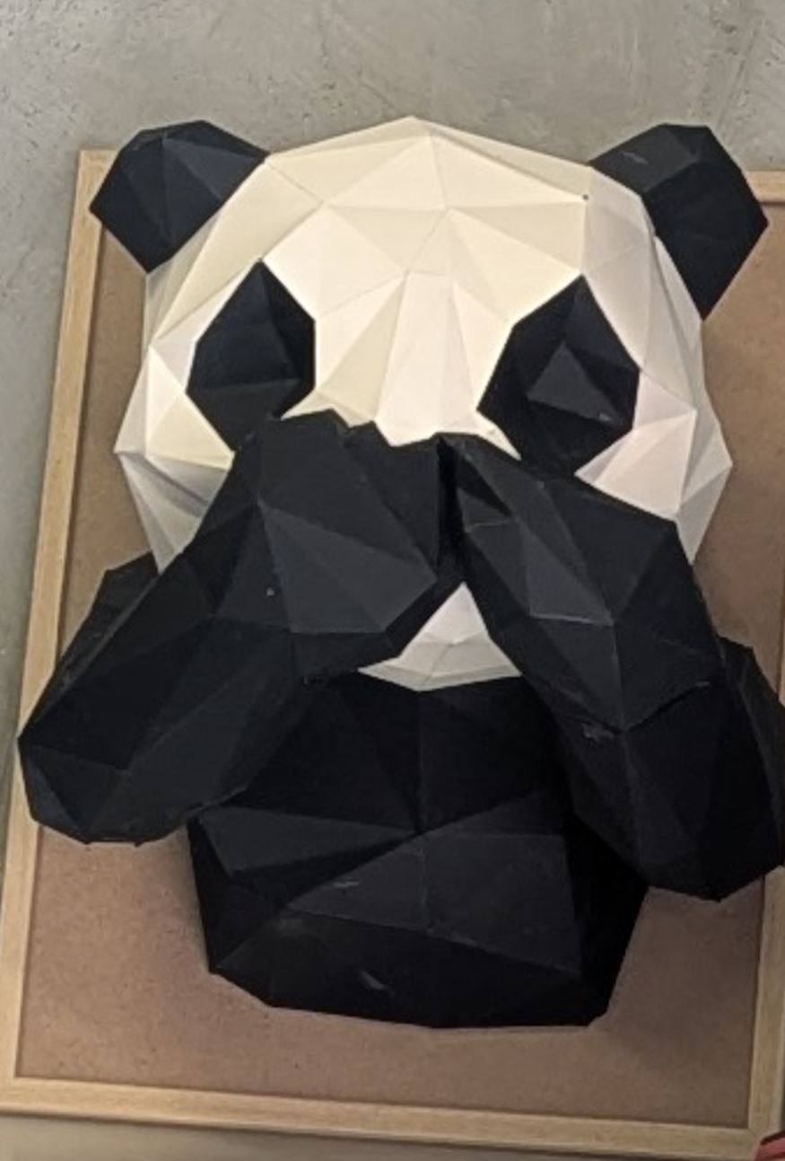 Papercraft pandas ne rien voir, ne rien dire, ne rien entendre – modèle DIY