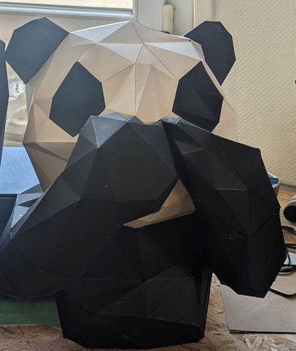 Papercraft pandas ne rien voir, ne rien dire, ne rien entendre – modèle DIY