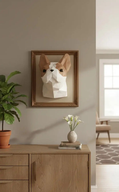 mise en avant papercraft bouledog