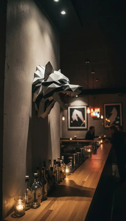 mise en avant papercraft loup