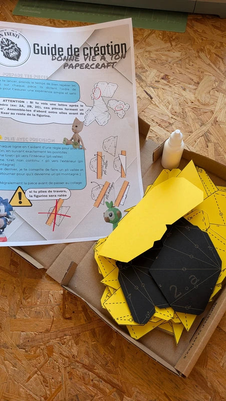 kit papercraft de pikachu de chez paper in events ouvert