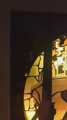 Zoom lightbox Tintin sur le Capitaine Haddock, découpe précise et effet 3D lumineux.