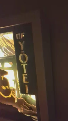 Vidéo montrant la profondeur et l’éclairage LED de la lightbox Ghost of Yotei