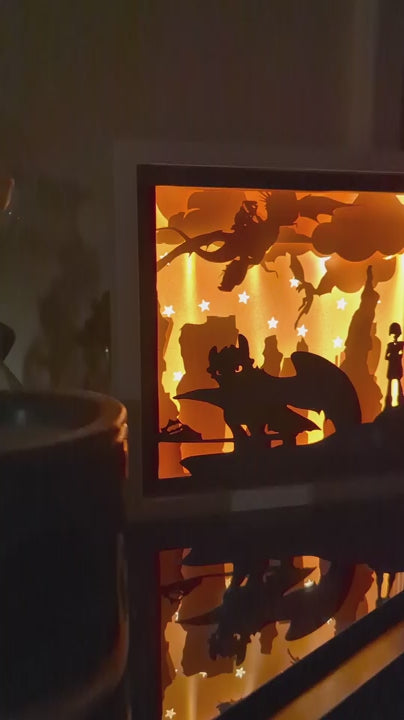 lightbox krokmou dragon qui est allumé