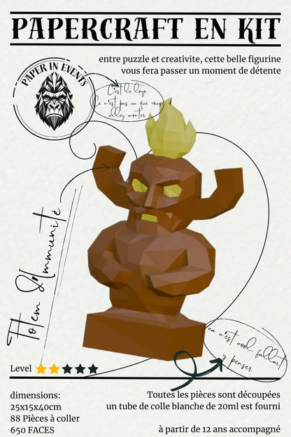 kit papercraft totem d'immunité