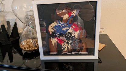 Veilleuse Goldorak personnalisée pour décoration de bureau geek ou chambre d'enfant.